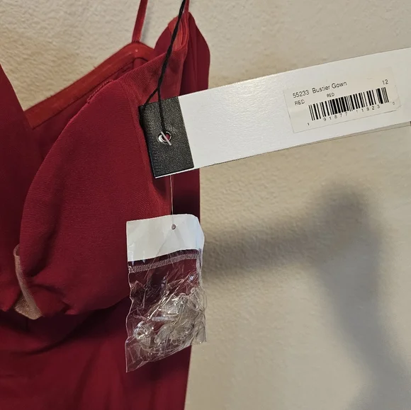 Size 12 NWT Red Mac Duggal Bustier Evening Gown - Picture 2 of 8